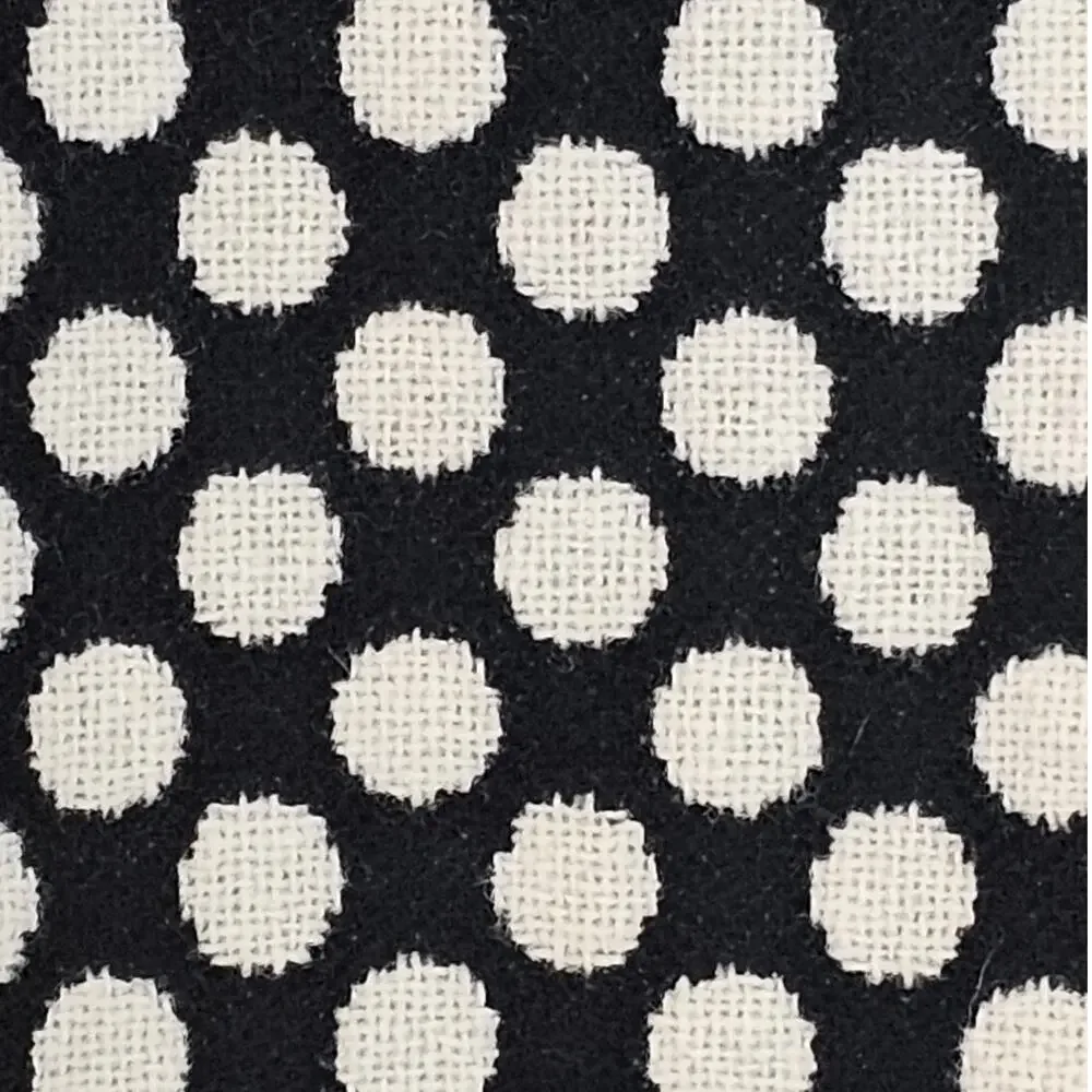 Boden Black & White Polka Dot Preppy Dark Academia Wool Blend A-Line Skirt
